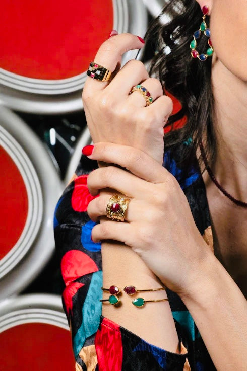 BRACELET ROMANE - ONYX VERT