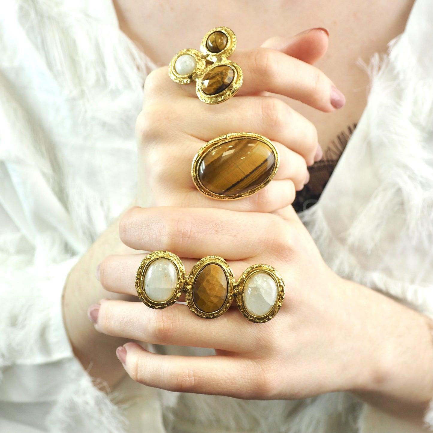 BAGUE ATHÉNA - OEIL DE TIGRE