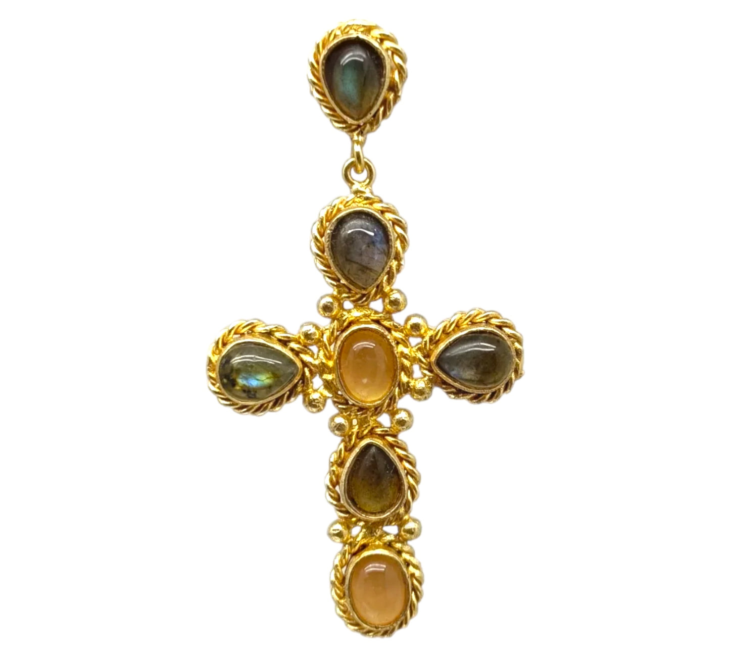 BOUCLES D'OREILLES FAITH - LABRADORITE