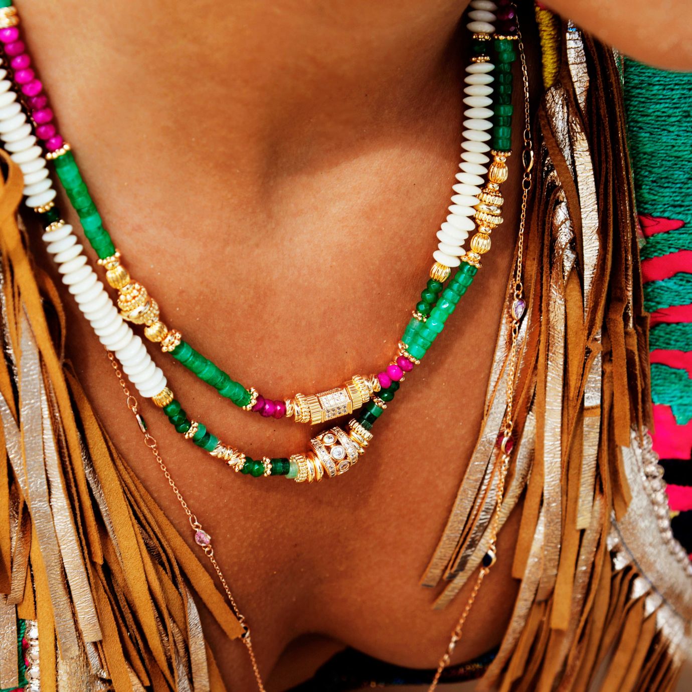 COLLIER SANTINI VERT