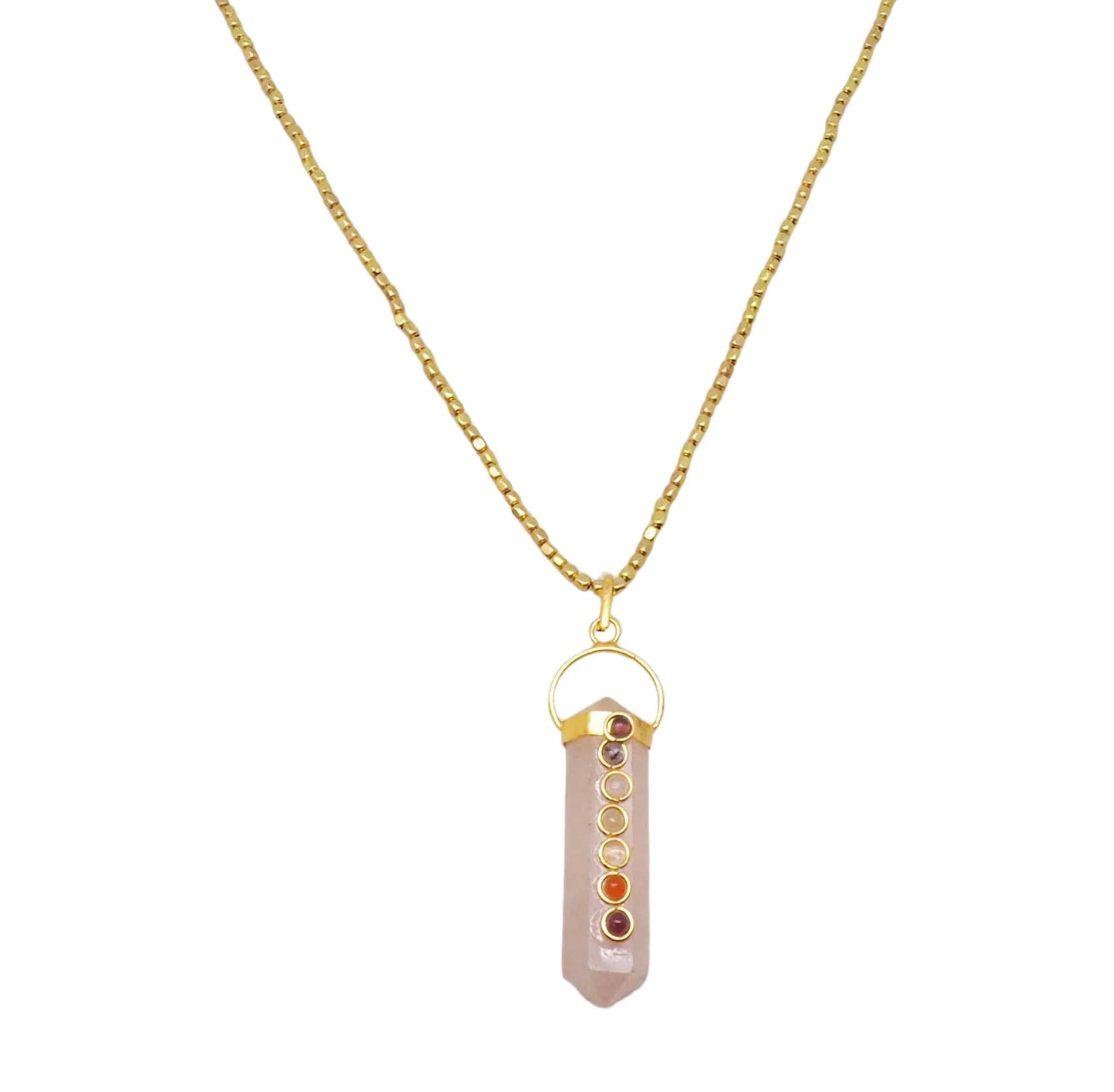 COLLIER CHAKRARA – QUARTZ ROSE