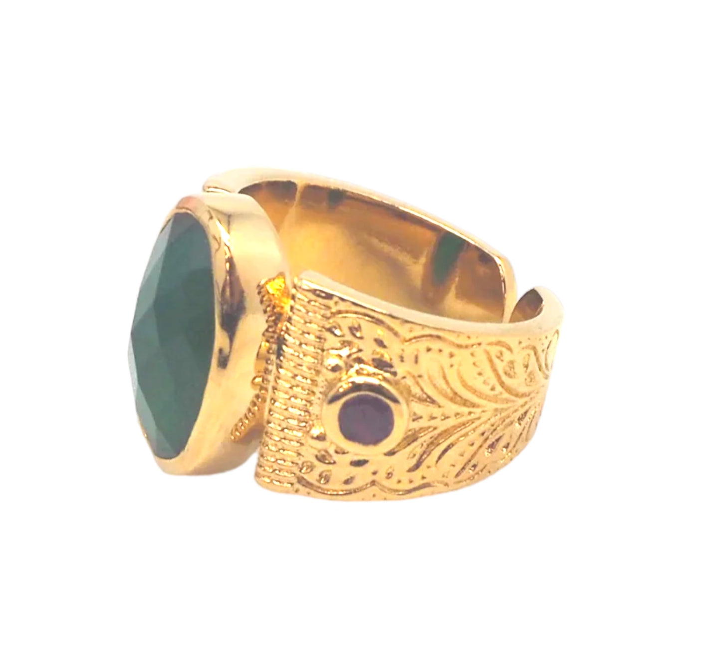 BAGUE ABIGAIL - GREEN ONYX